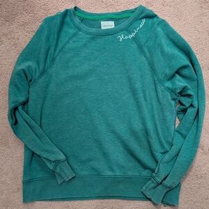 American Eagle Outfitters Teal Crew Neck Sweater